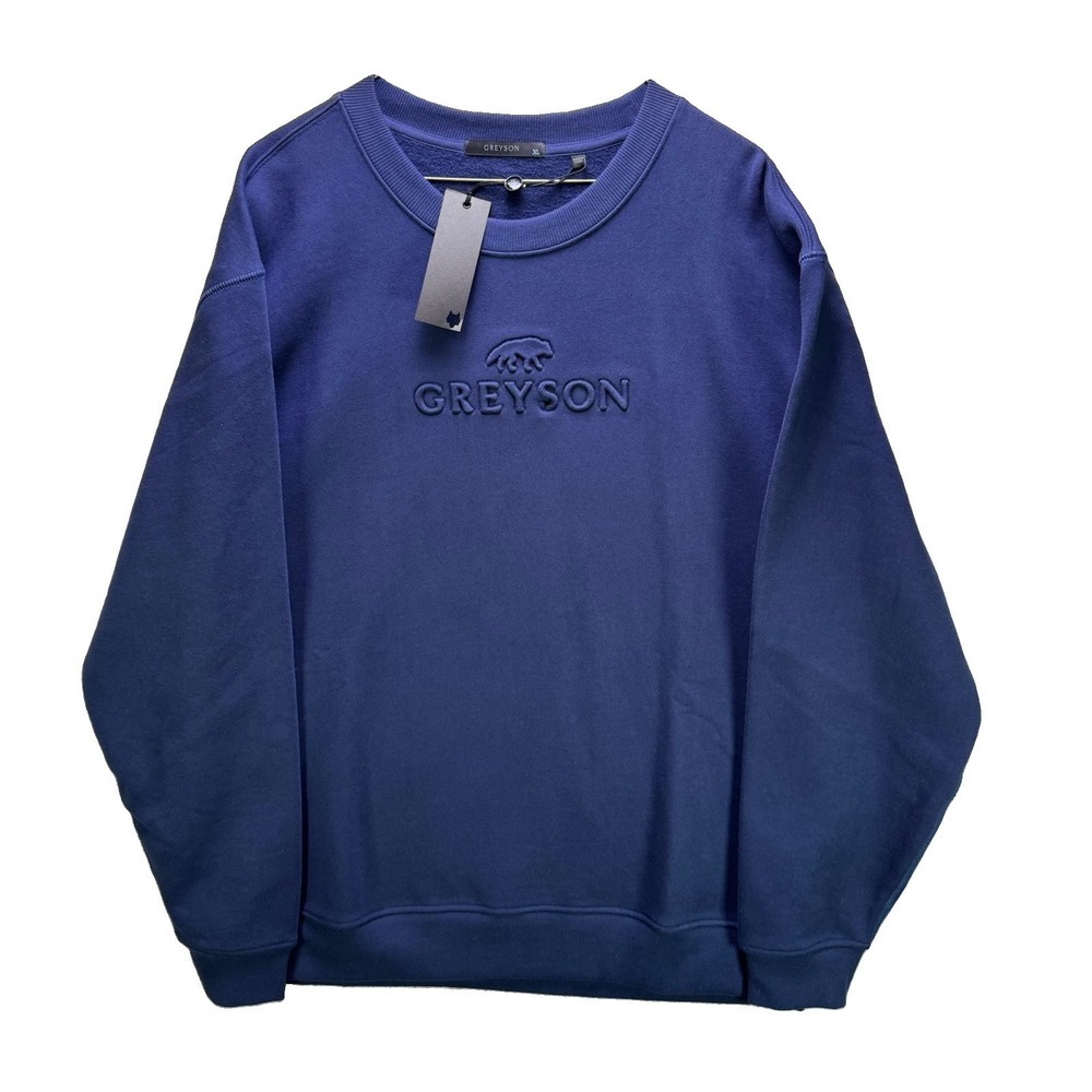 Greyson Crewneck Sweatshirt Mens XL Blue Golf Pullover Fleece NWT MSRP $180